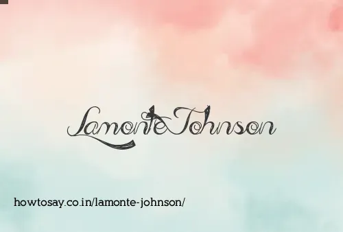Lamonte Johnson