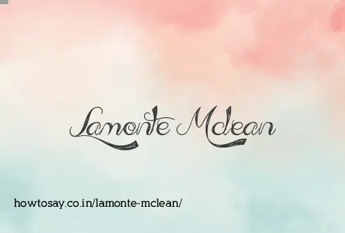 Lamonte Mclean