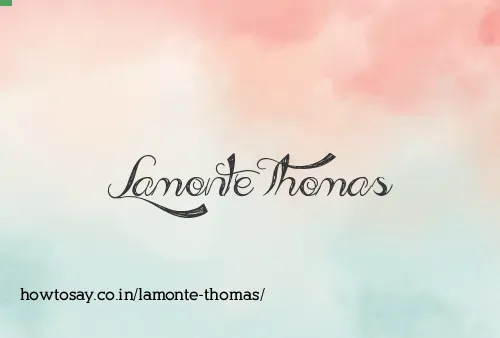 Lamonte Thomas