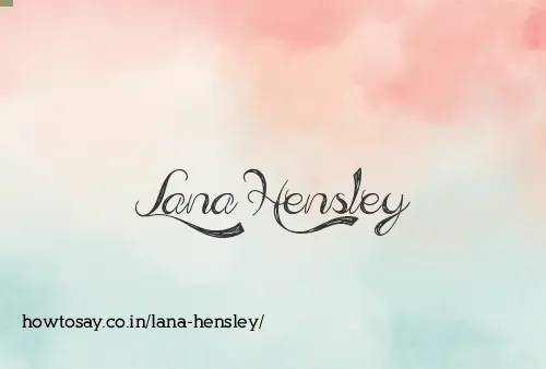 Lana Hensley
