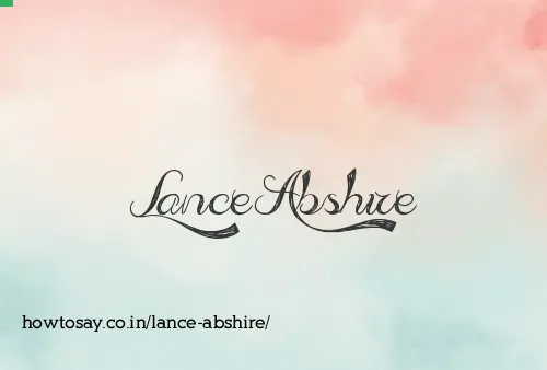 Lance Abshire