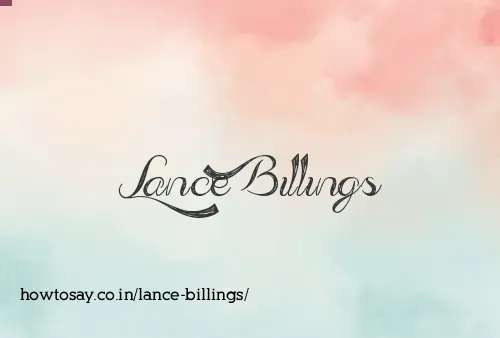 Lance Billings