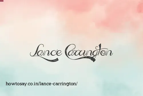 Lance Carrington