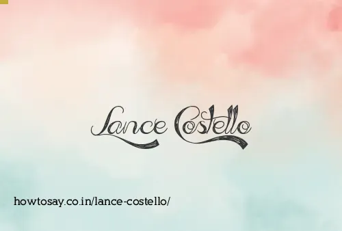 Lance Costello