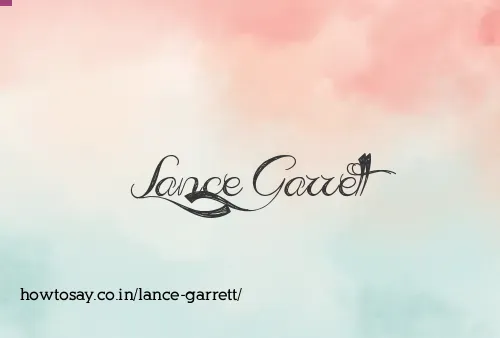 Lance Garrett
