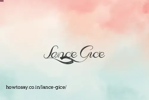Lance Gice