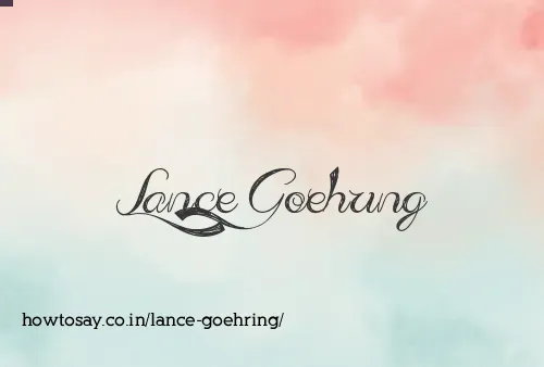 Lance Goehring