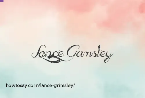 Lance Grimsley