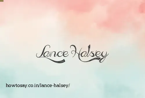 Lance Halsey