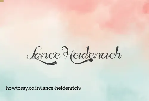 Lance Heidenrich