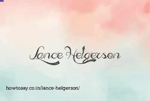Lance Helgerson