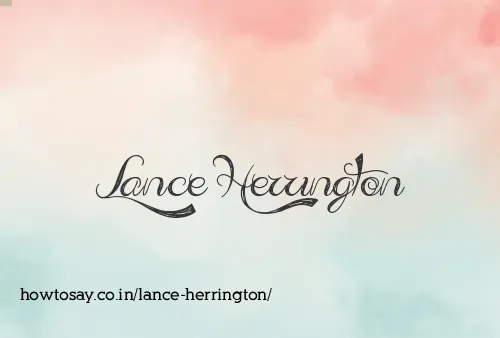 Lance Herrington