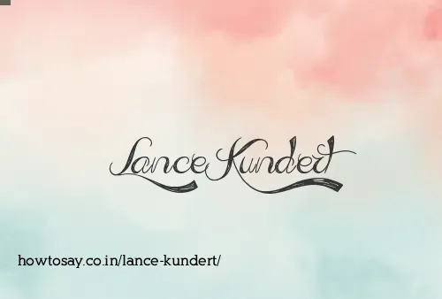 Lance Kundert
