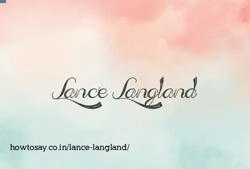 Lance Langland