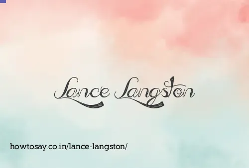 Lance Langston