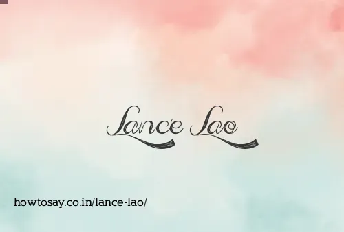 Lance Lao