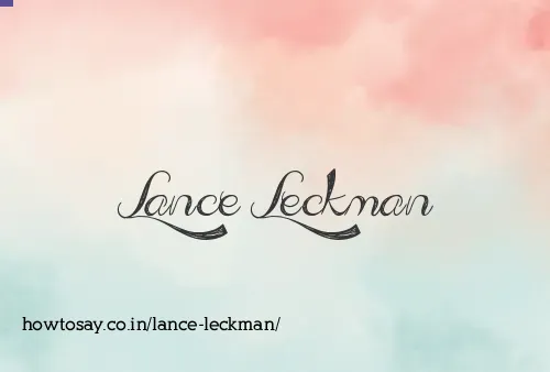 Lance Leckman