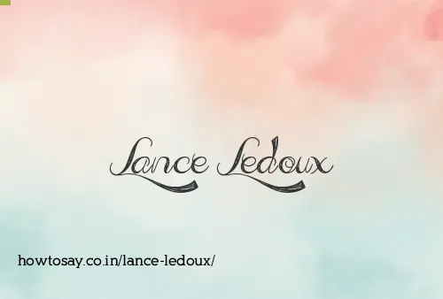 Lance Ledoux