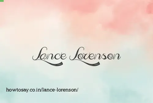Lance Lorenson