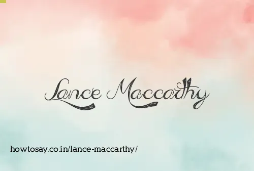 Lance Maccarthy