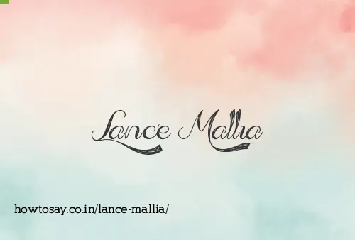 Lance Mallia