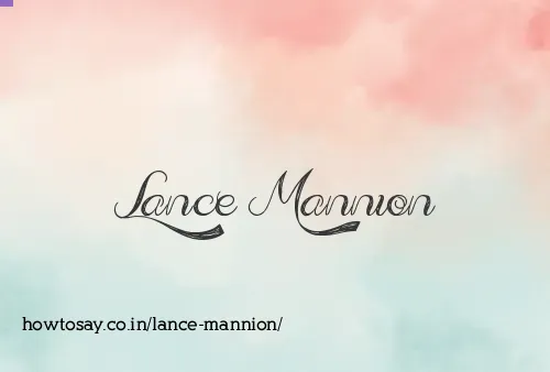 Lance Mannion