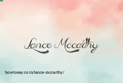 Lance Mccarthy