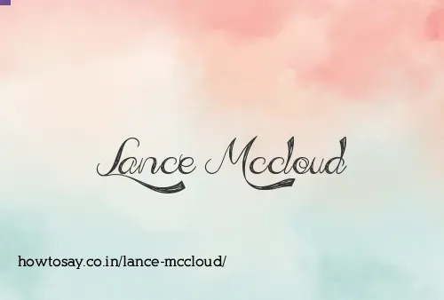 Lance Mccloud