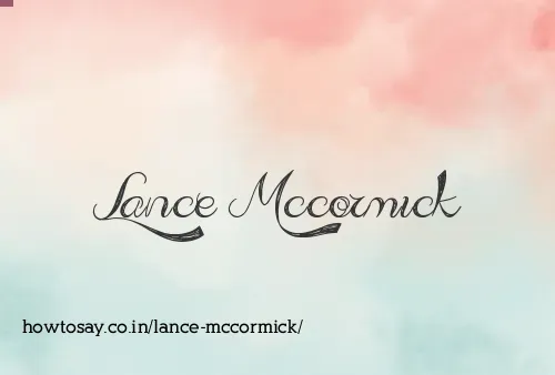 Lance Mccormick
