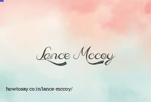 Lance Mccoy