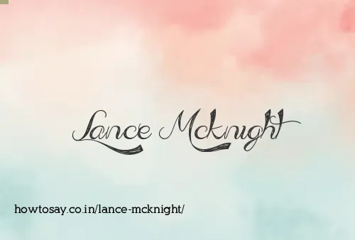 Lance Mcknight