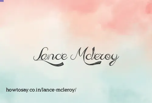 Lance Mcleroy