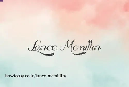 Lance Mcmillin