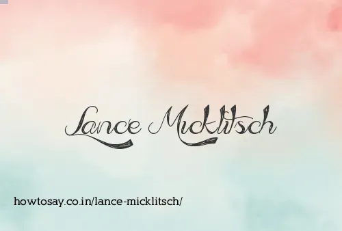 Lance Micklitsch