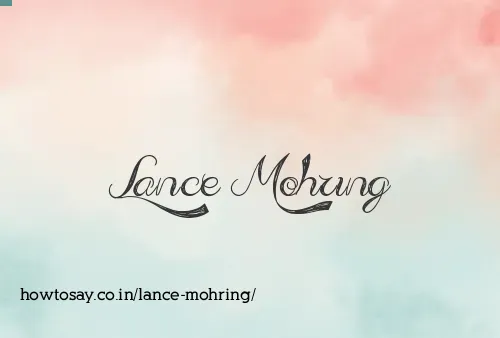 Lance Mohring