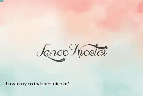 Lance Nicolai