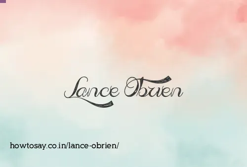 Lance Obrien