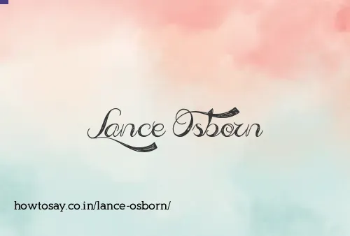Lance Osborn