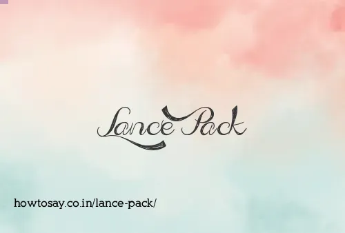 Lance Pack