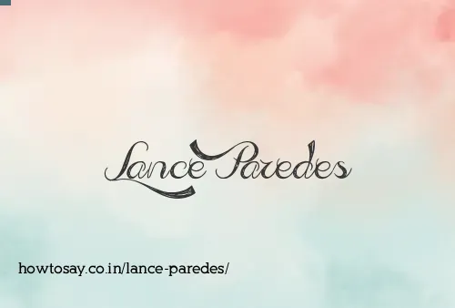 Lance Paredes