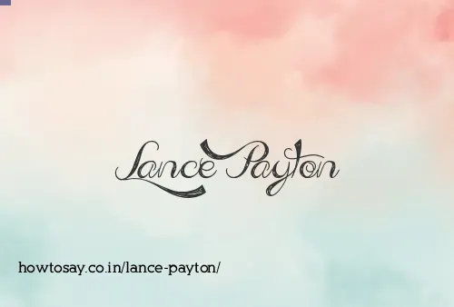 Lance Payton