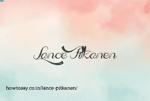 Lance Pitkanen