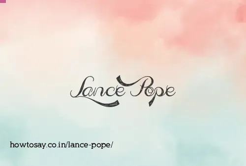 Lance Pope