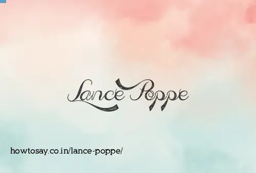 Lance Poppe