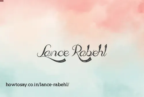 Lance Rabehl