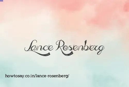Lance Rosenberg