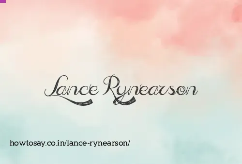 Lance Rynearson