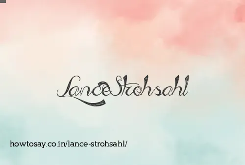 Lance Strohsahl