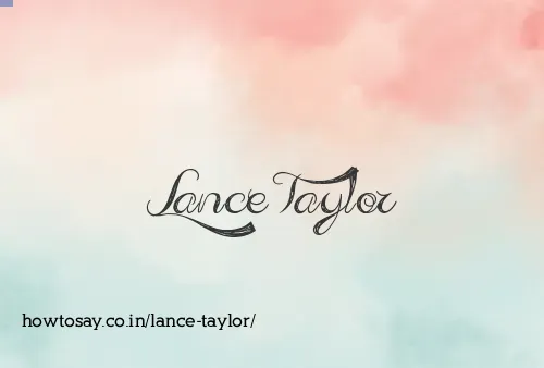 Lance Taylor