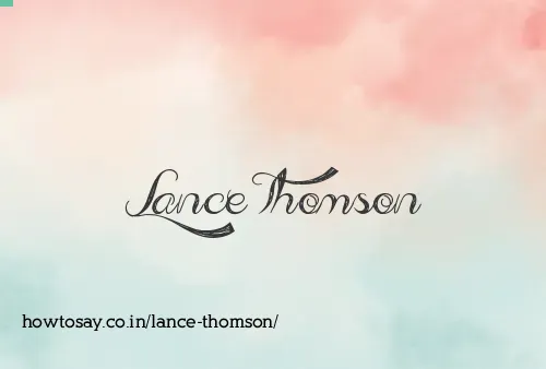 Lance Thomson